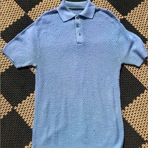 VTG 60’ Blue Knit Mens Polo